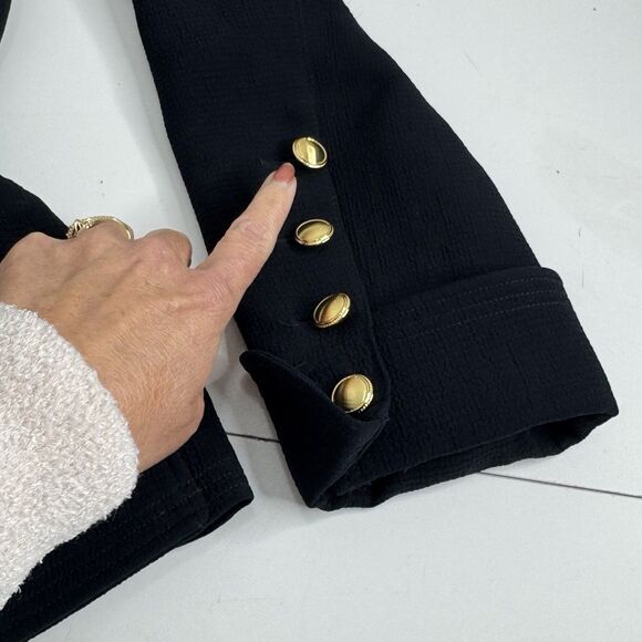 emporio armani fitted double breasted blazer jacket Belted Emblem Sz 42 / 4 - Picture 13 of 16